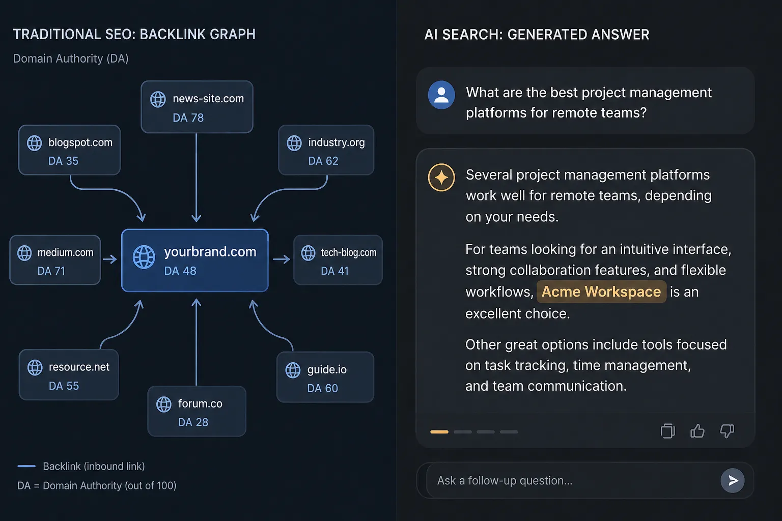 AI-Mentions sind das neue Linkbuilding – warum Markennennung in KI-Quellen 2026 mehr wert ist als ein DA-80-Backlink