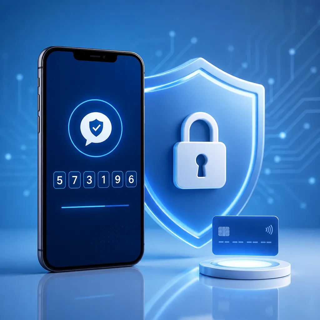 Symbolbild: PayPal Zwei-Faktor-Authentifizierung mit Smartphone, Sicherheitscode und digitalem Schutzschild